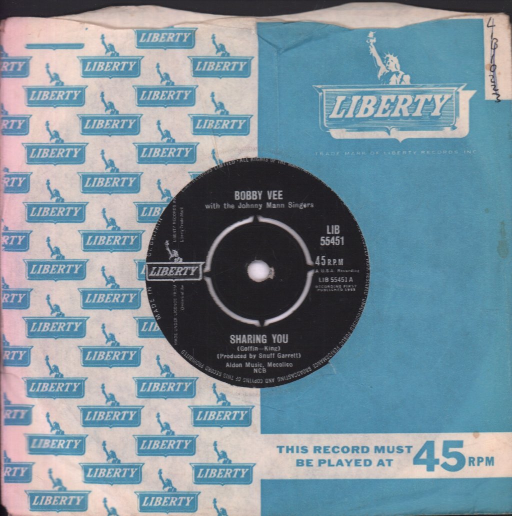 Bobby Vee - Sharing You - 7 Inch