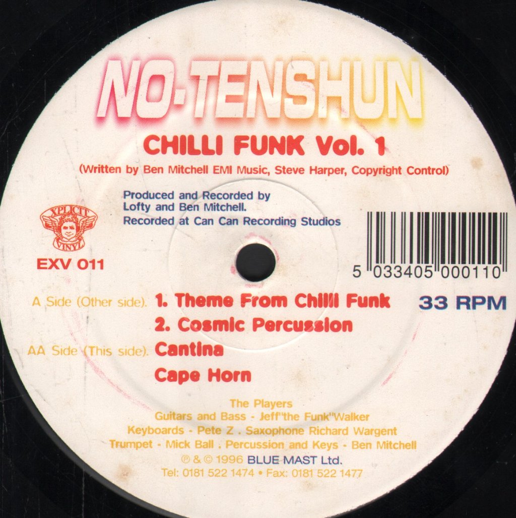 No Tenshun - Chilli Funk Vol.1 - 12 Inch