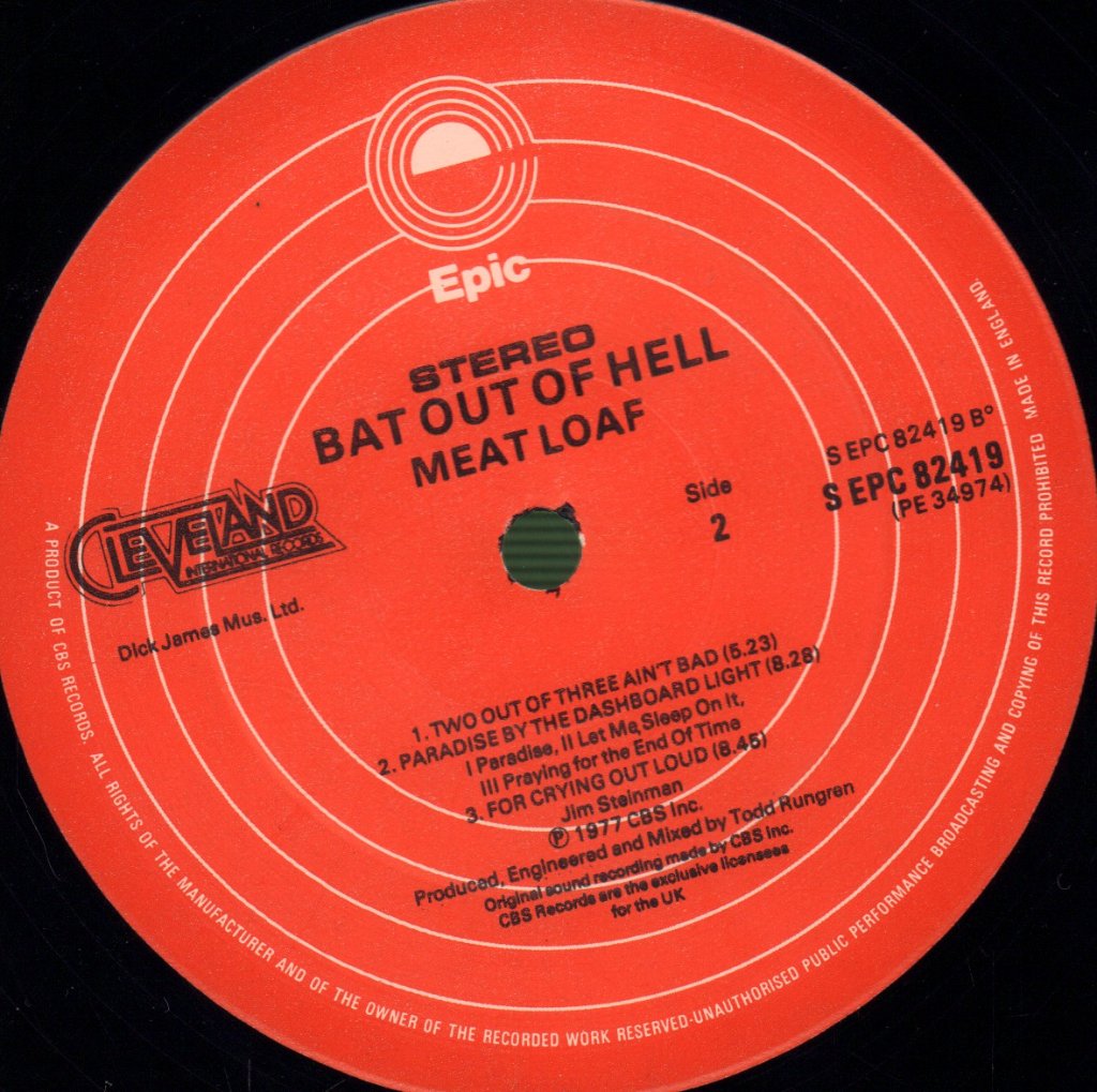 Meat Loaf - Bat Out Of Hell - Lp