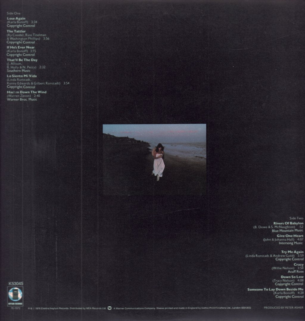 Linda Ronstadt - Hasten Down The Wind - Lp