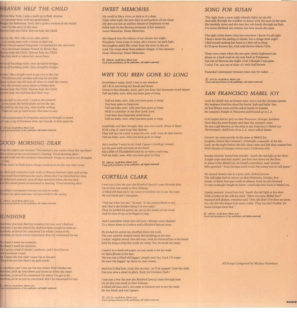 Mickey Newbury - Heaven Help The Child - Lp