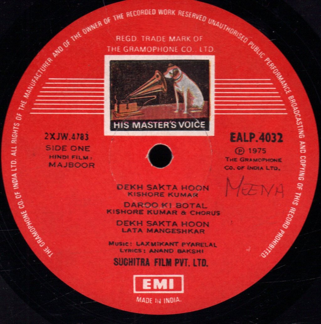Laxmikant-Pyarelal - Majboor - Lp