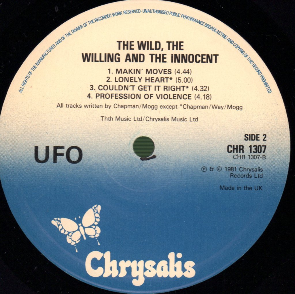 UFO - Wild The Willing And The Innocent - Lp
