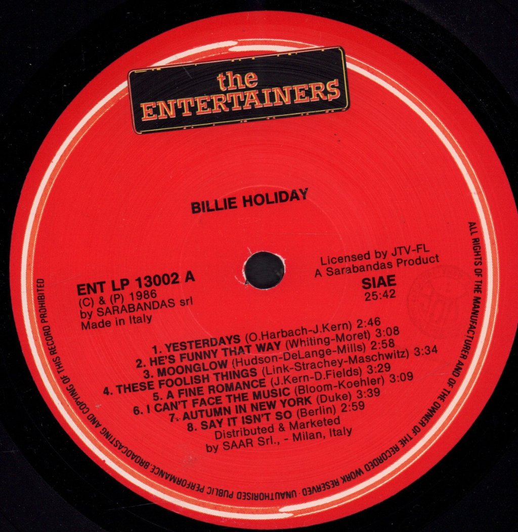 Billie Holiday - Billie Holiday - Lp