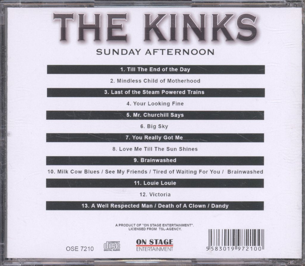 Kinks - Sunday Afternoon (Live In Concert) - Cd