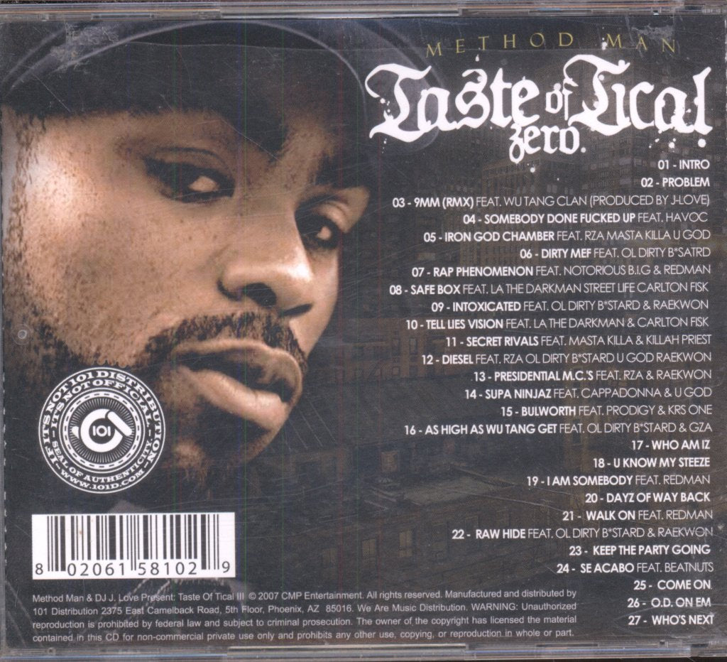 Method Man - Taste Of Tical Zero (Volume Three)) - Cd