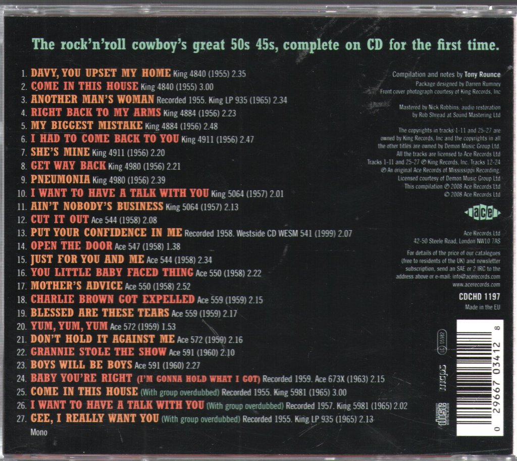 Joe Tex - Get Way Back: The 1950s Recordings - Cd