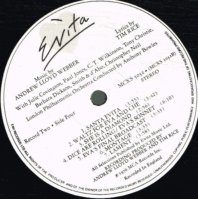 Andrew Lloyd Webber - Evita (Soundtrack) - Double Lp