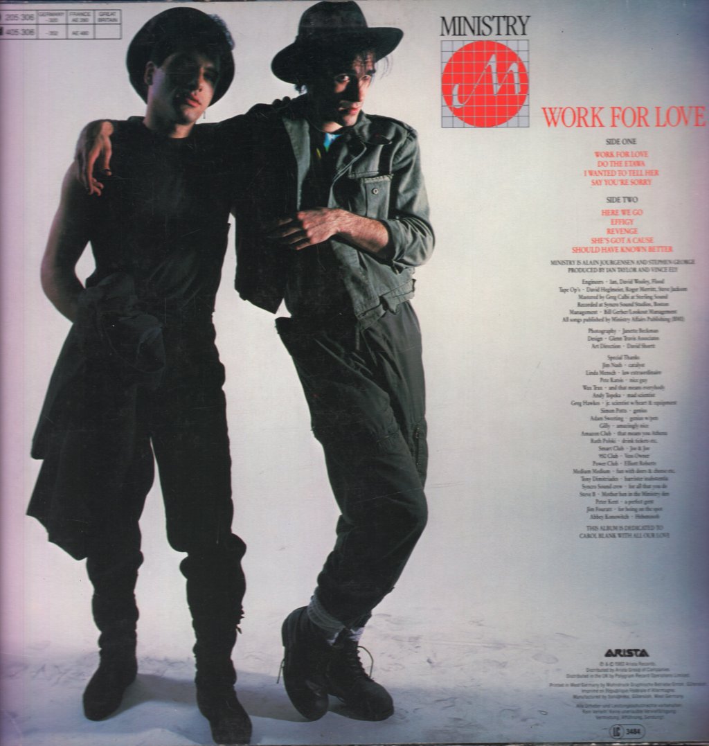 Ministry - Work For Love - Lp