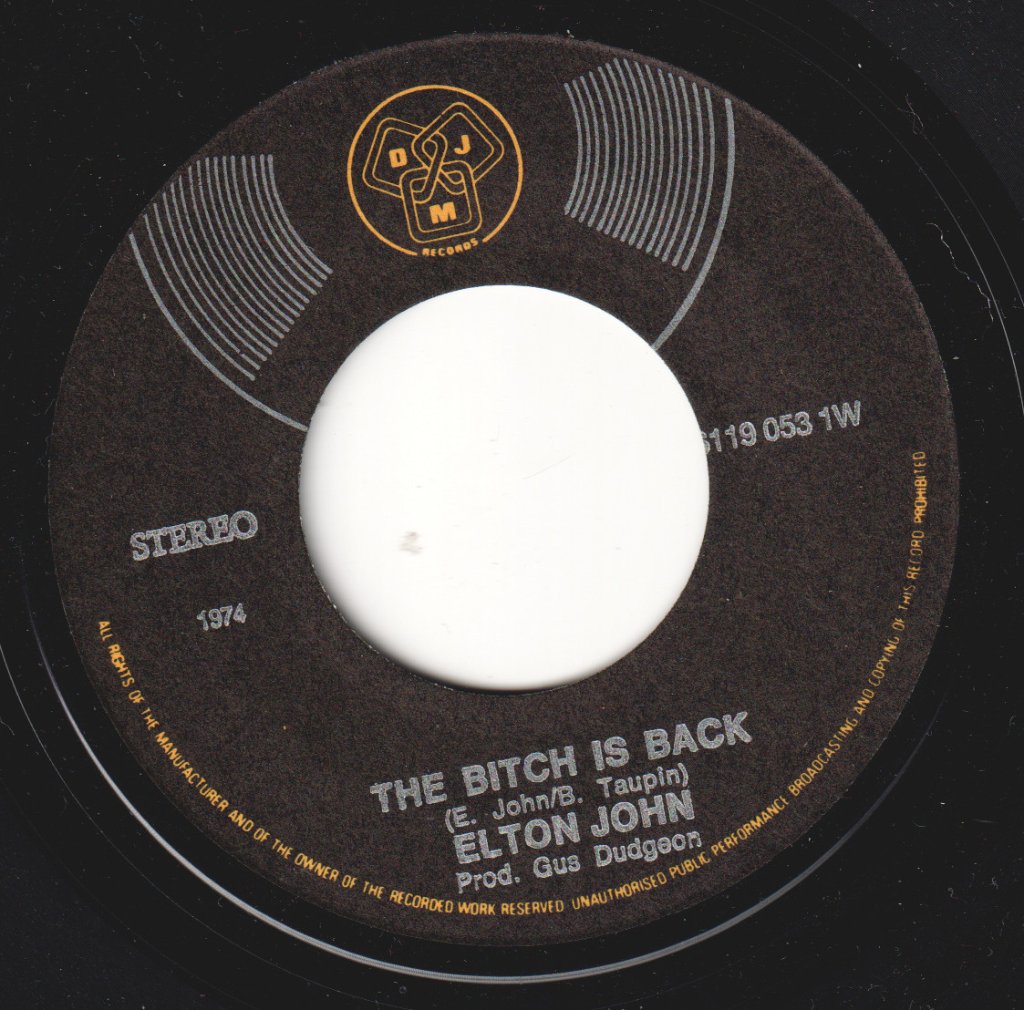 Elton John - Bitch Is Back - 7 Inch