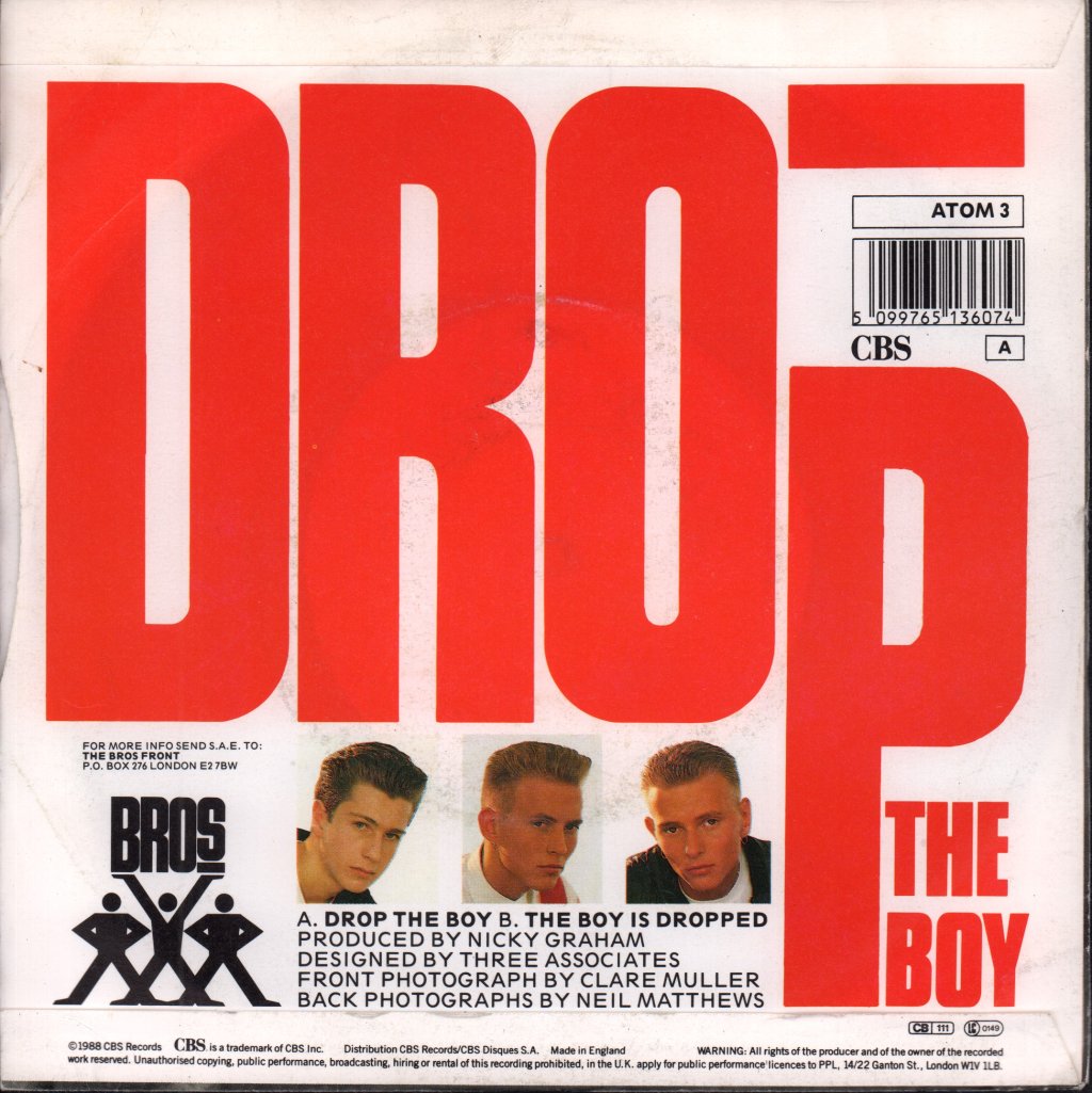 Bros - Drop The Boy - 7 Inch