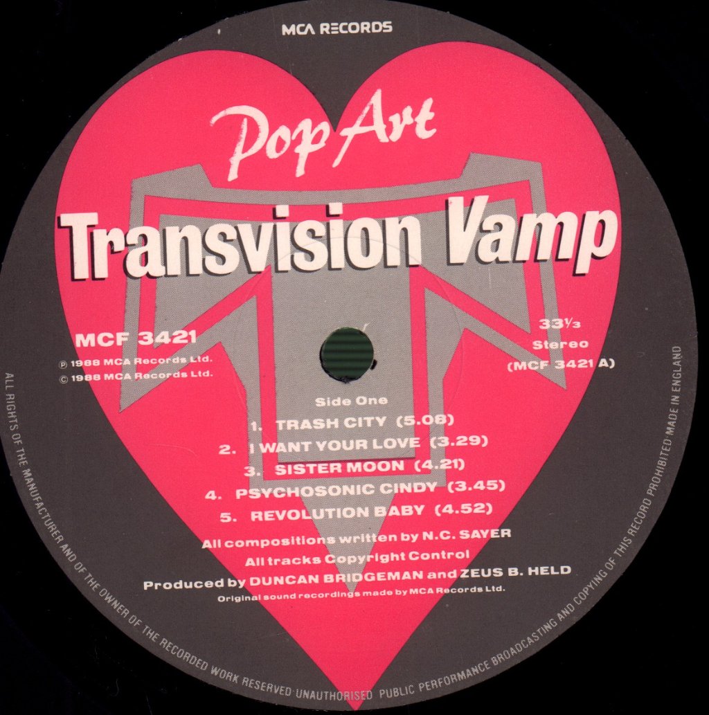 Transvision Vamp - Pop Art - Lp