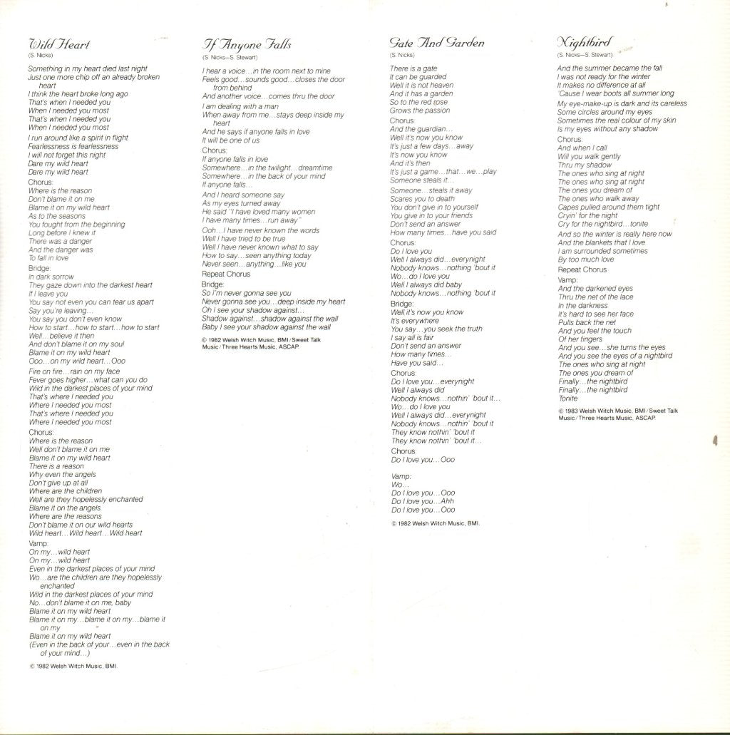 Stevie Nicks - Wild Heart - Lp