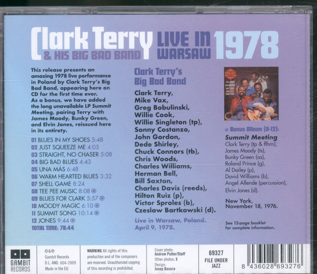 Clark Terry's Big Bad Band - Live In Warsaw 1978 - Cd