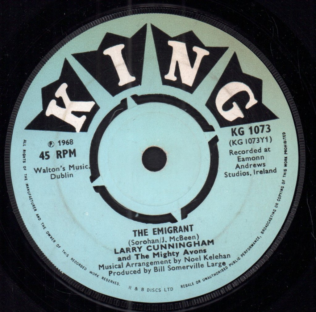 Larry Cunningham And The Mighty Avons - Emigrant - 7 Inch