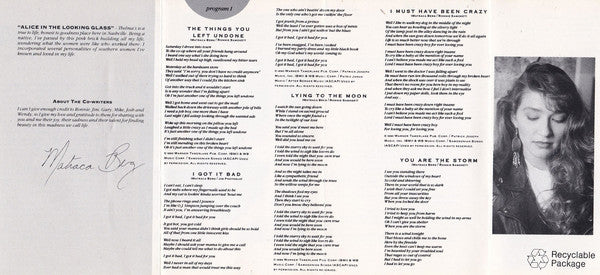 Matraca Berg - Lying To The Moon - Cassette