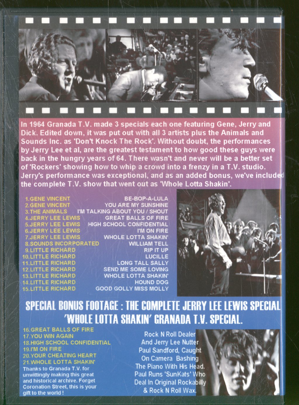 Jerry Lee Lewis / Gene Vincent / Little Richard - Don't Knock The Rock - Dvdr