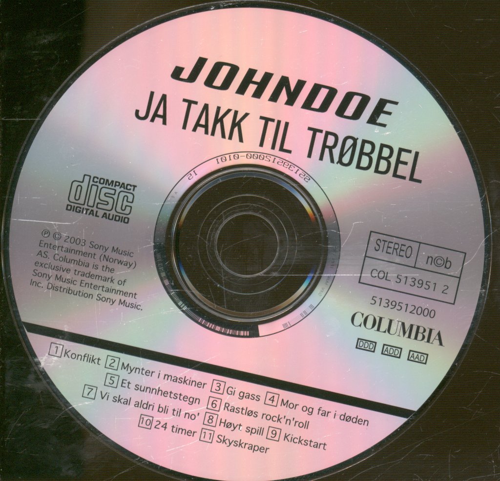 Johndoe - Ja Takk Til Trøbbel - Cd