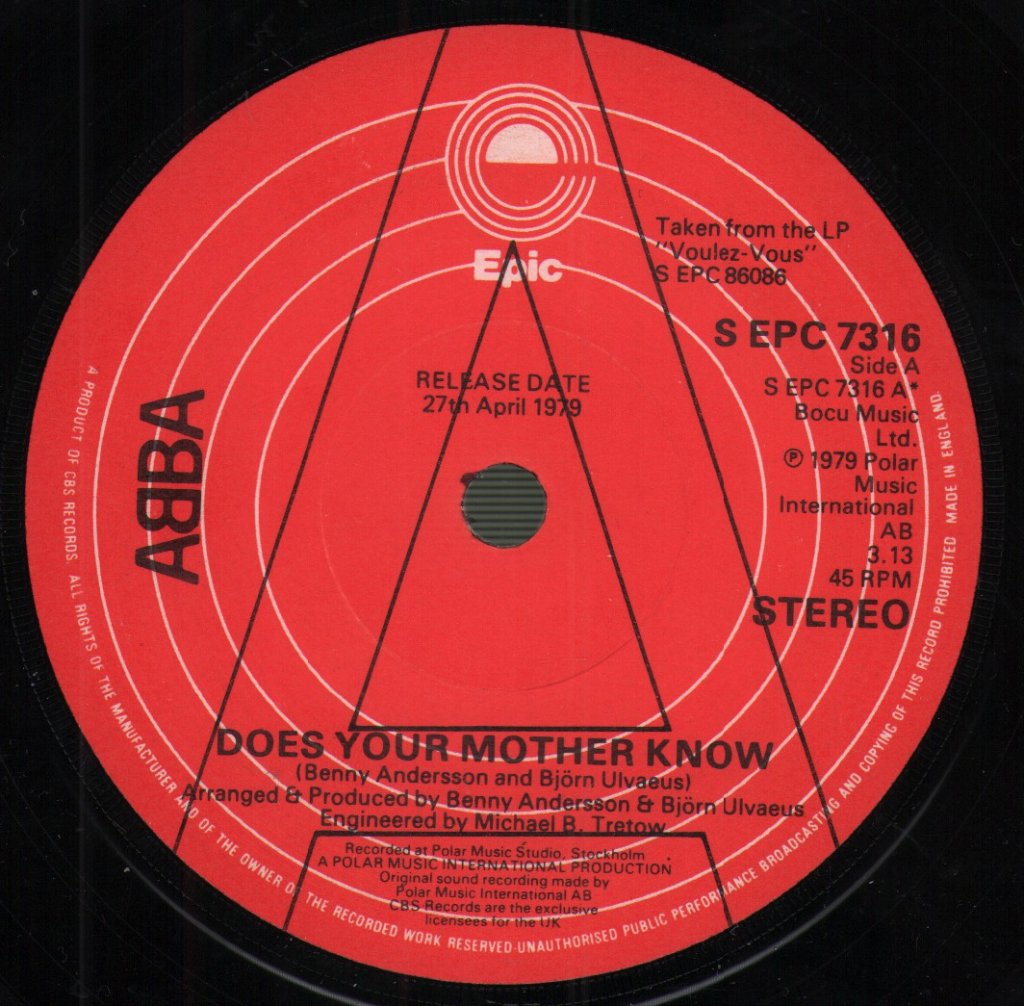 ABBA - Does Your Mother Know - 7 Inch