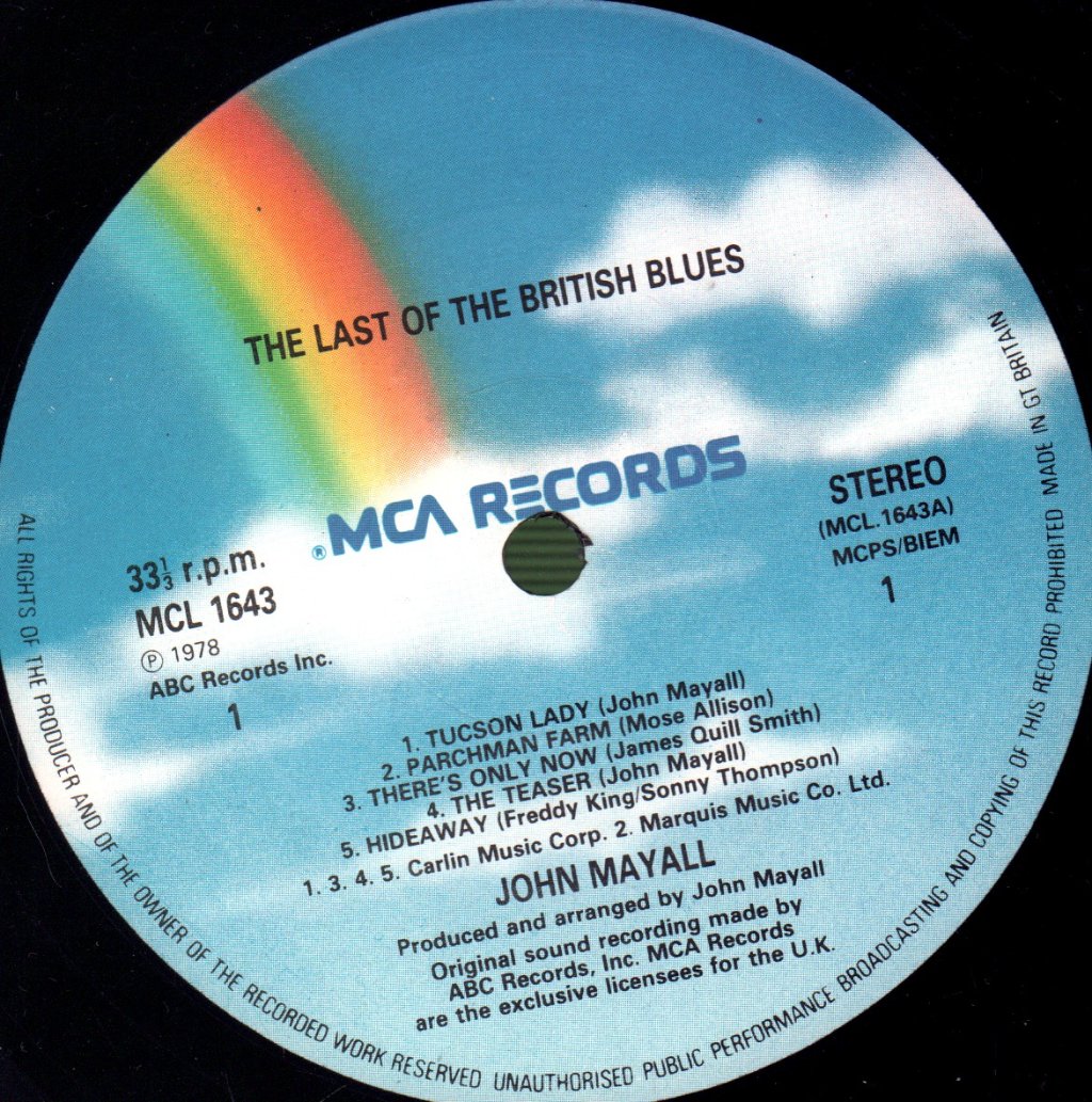 John Mayall - Last Of The British Blues - Lp