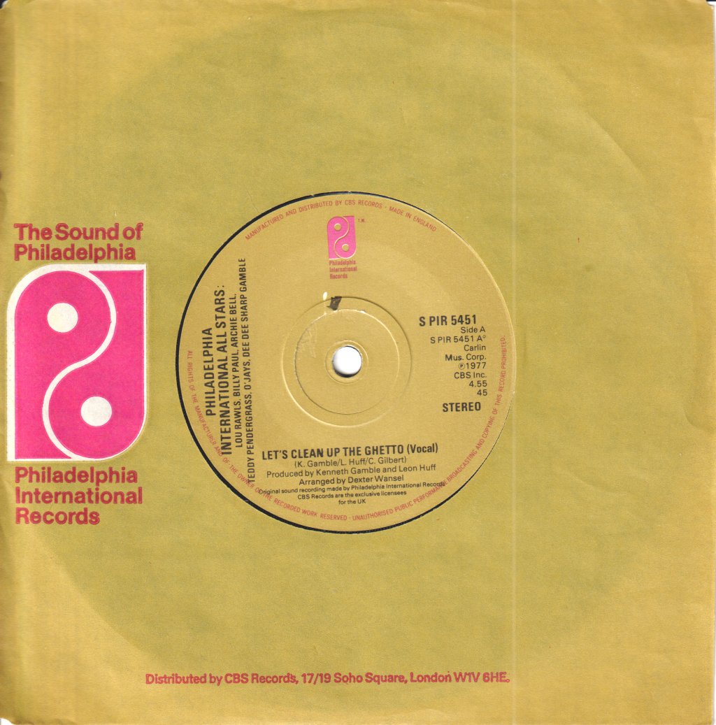 Philadelphia International All Stars - Let's Clean Up The Ghetto - 7 Inch