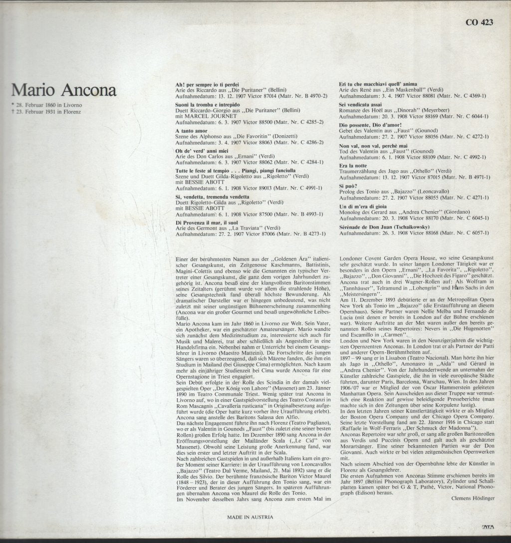 Mario Ancona - Mario Ancona - Lp