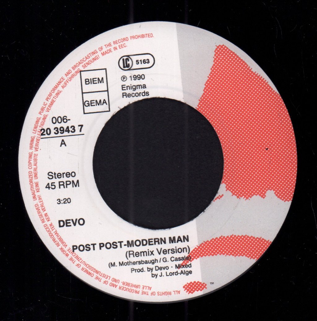 Devo - Post Post Modern Man - 7 Inch
