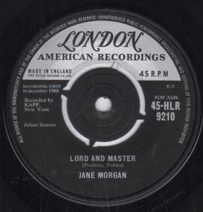 Jane Morgan - Lord And Master - 7 Inch