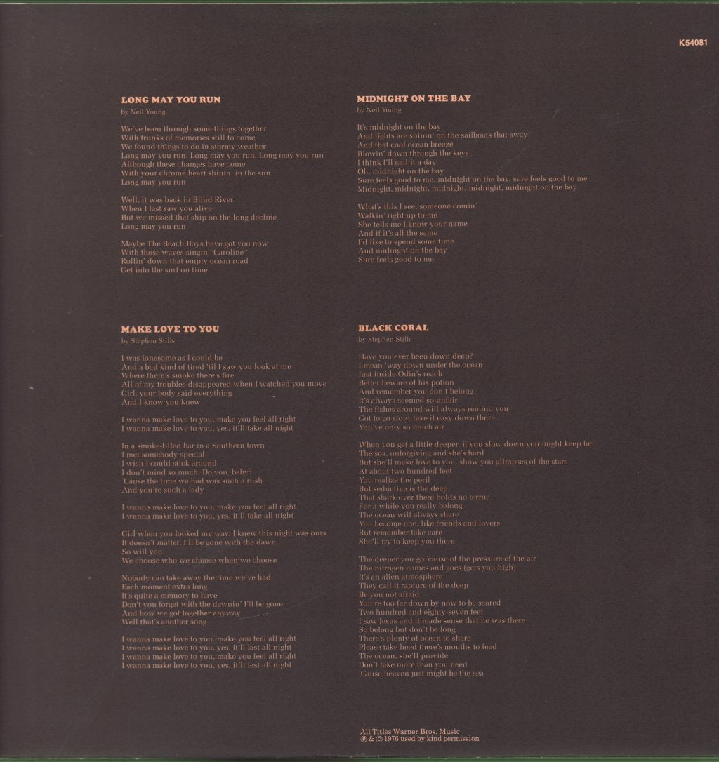 Stills Young Band - Long May You Run - Lp