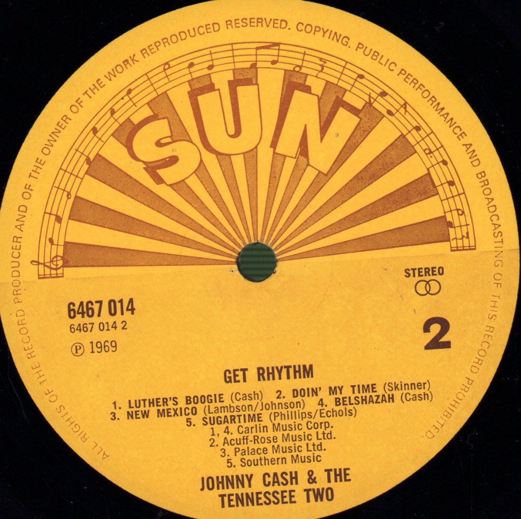 Johnny Cash And The Tennessee Two - Get Rhythm - Lp