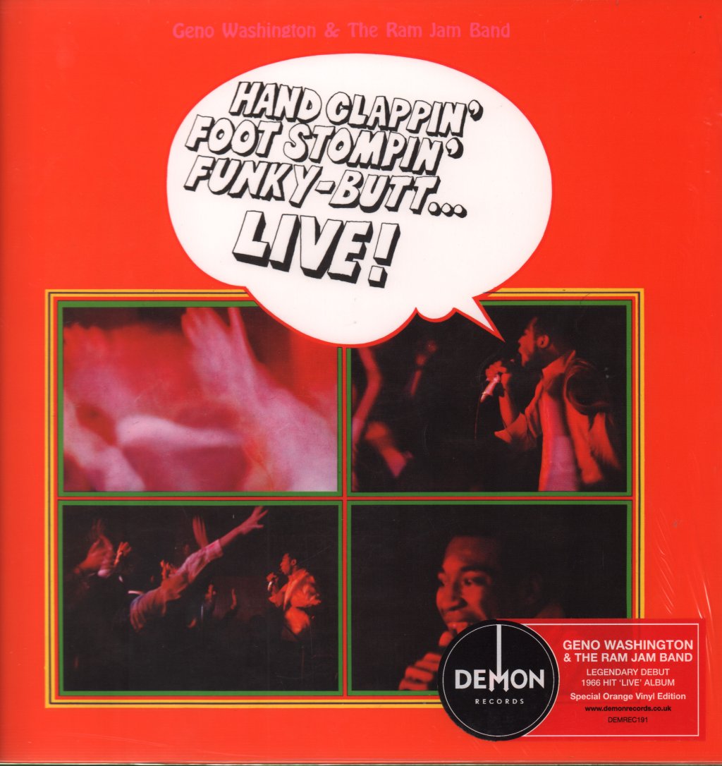 Geno Washington And The Ram Jam Band - Hand Clappin' Foot Stompin' Funky-Butt... Live! - Lp