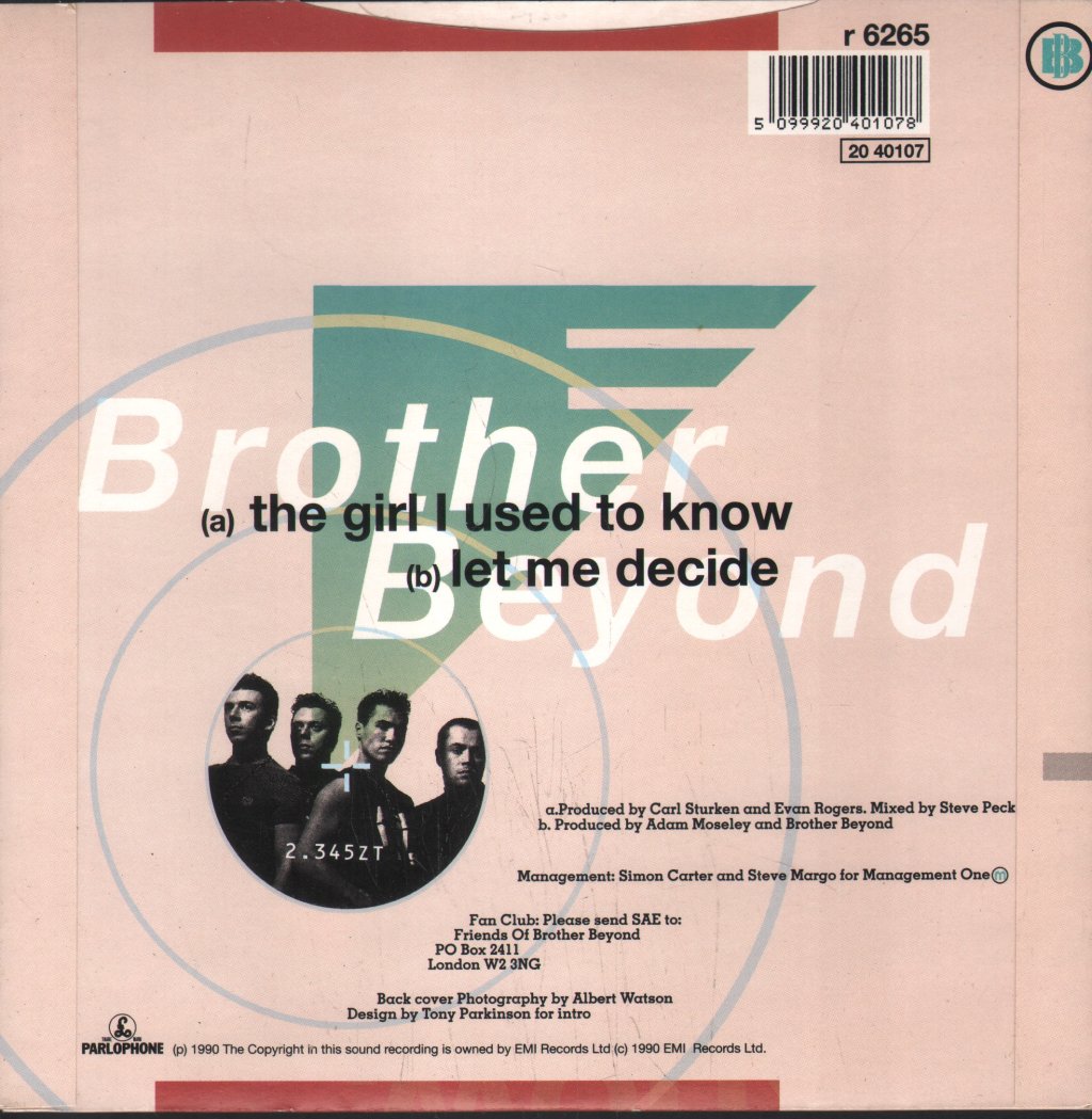 Brother Beyond - Girl I Used To Know - 7 Inch