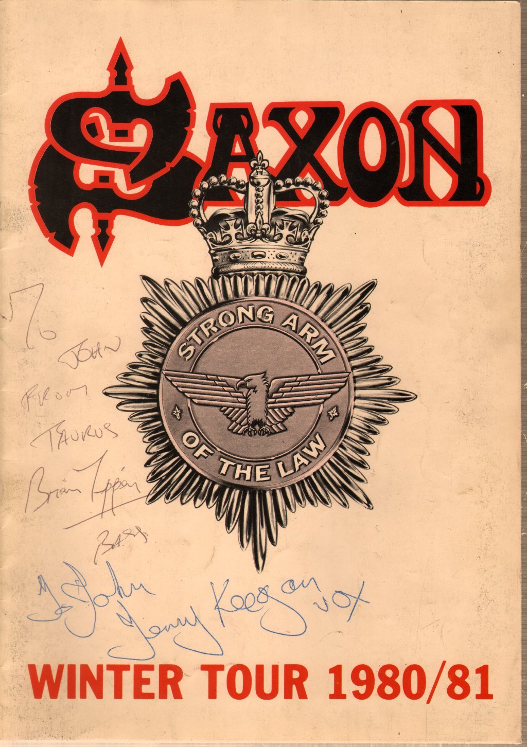 Saxon - Strong Arm Of The Law - Tour Programme