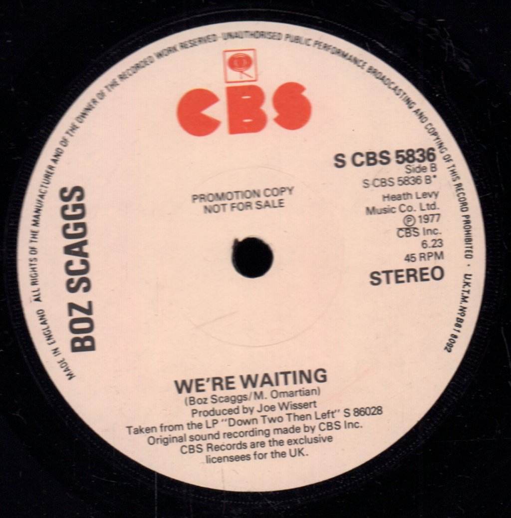 Boz Scaggs - Hollywood - 7 Inch