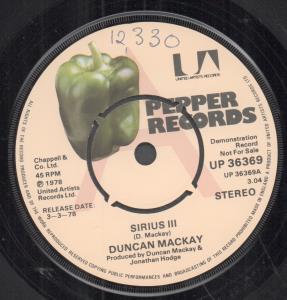 Duncan Mackay - Sirius 3 - 7 Inch