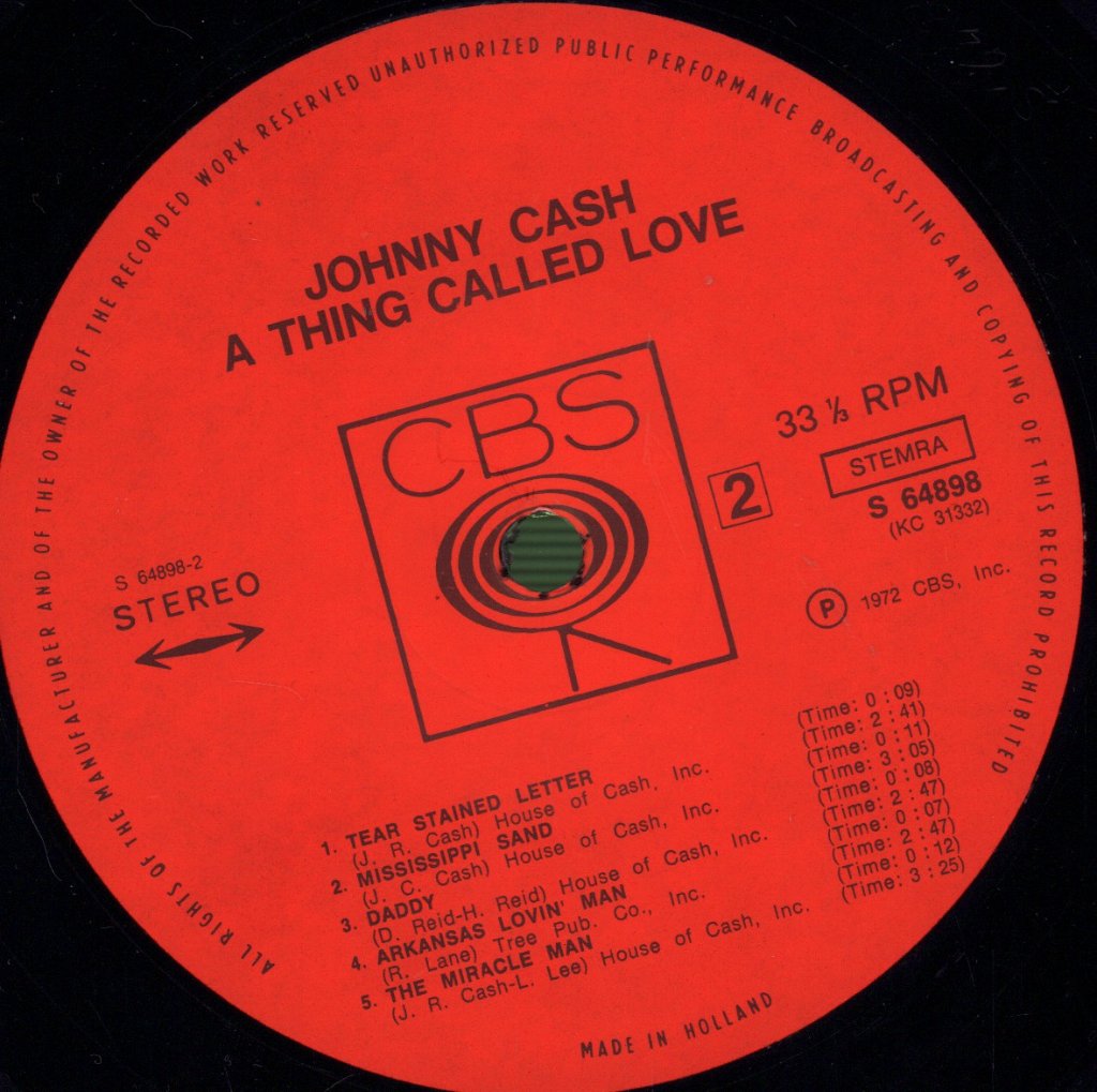 Johnny Cash - A Thing Called Love - Lp