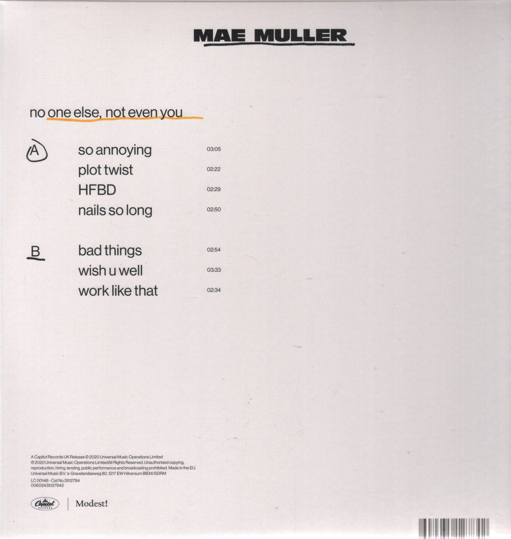 Mae Muller - No One Else Not Even You - Lp