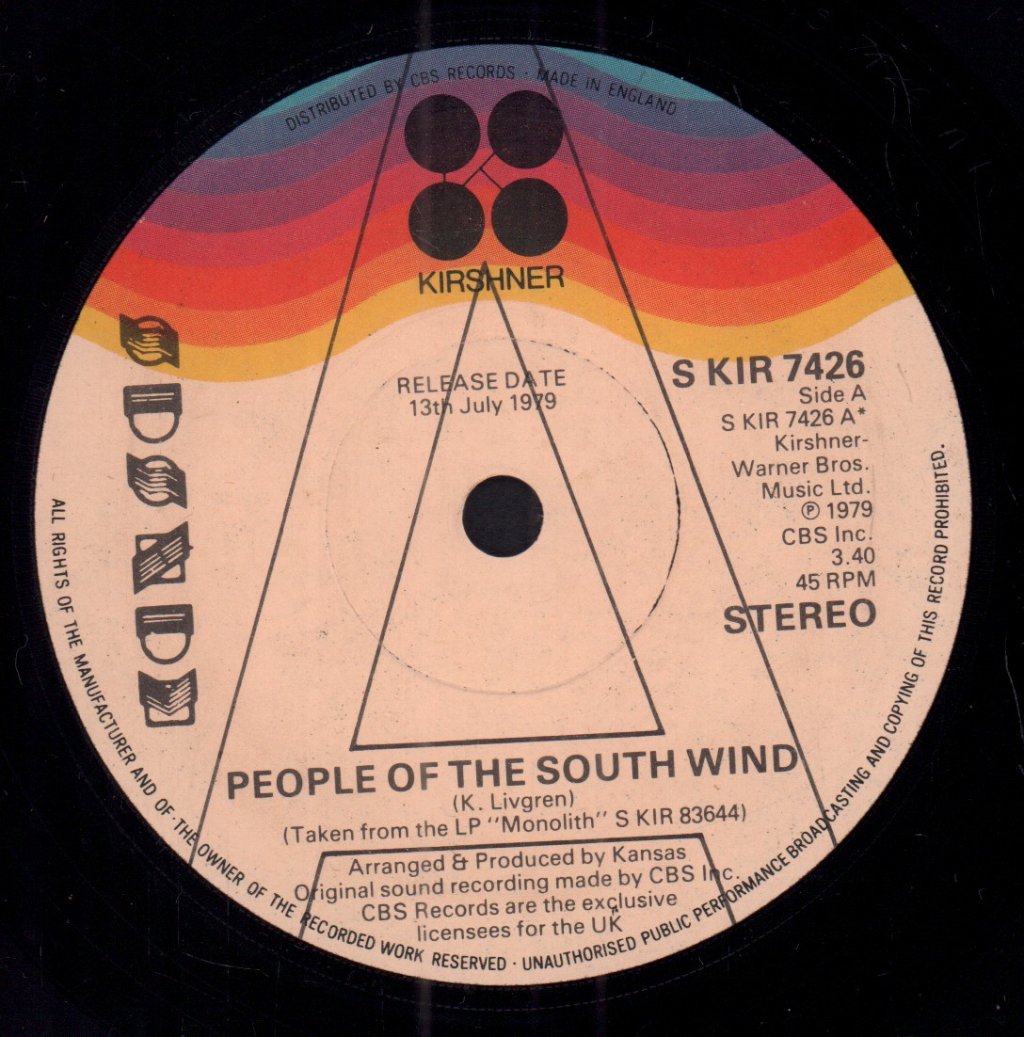 Kansas - People Of The Southwind - 7 Inch