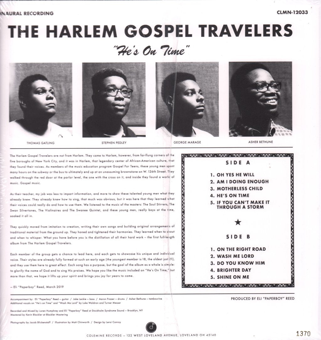 Harlem Gospel Travelers - He's On Time - Lp