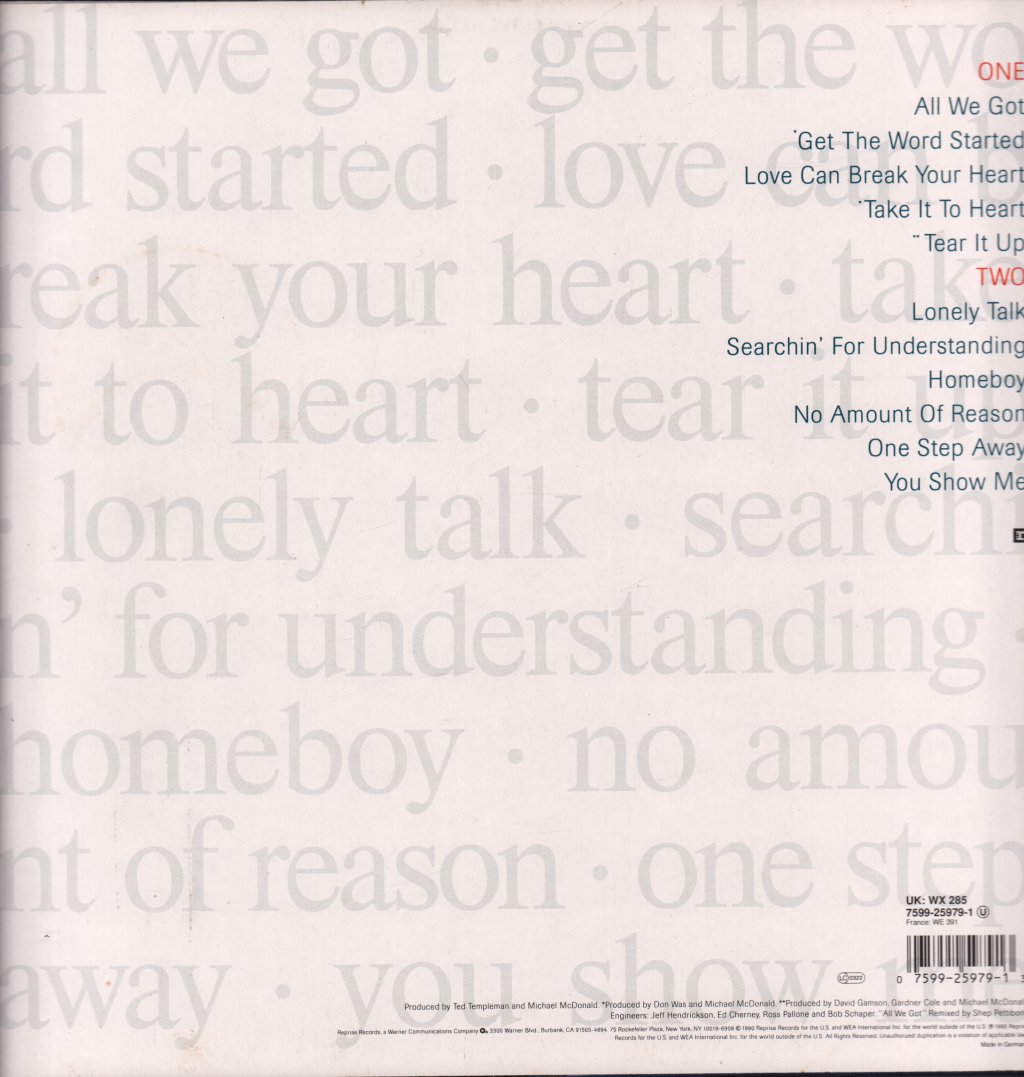 Michael McDonald - Take It To Heart - Lp