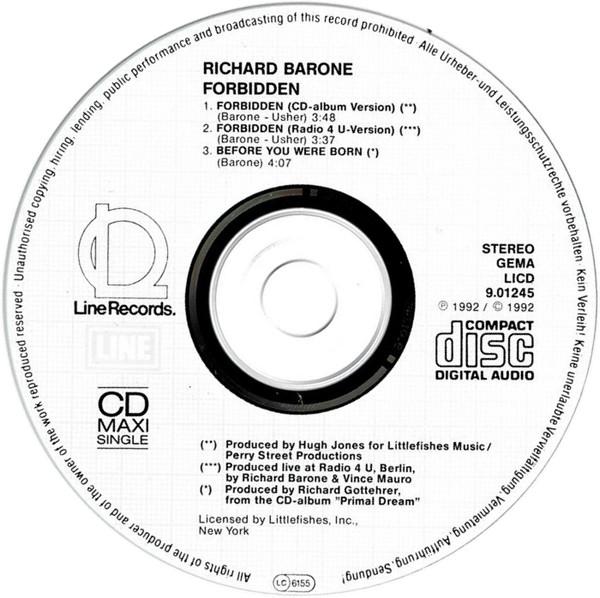 Richard Barone - Forbidden - Cd