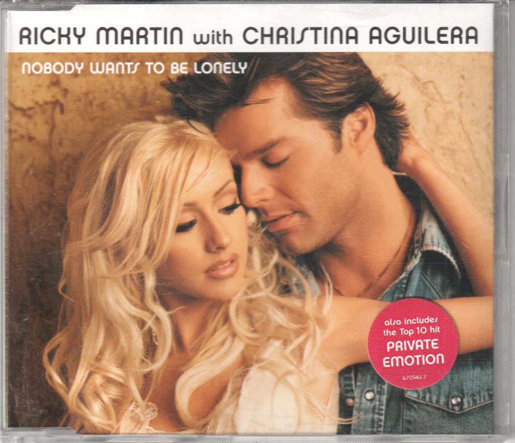 Ricky Martin With Christina Aguilera - Nobody Wants To Be Lonely - Cd