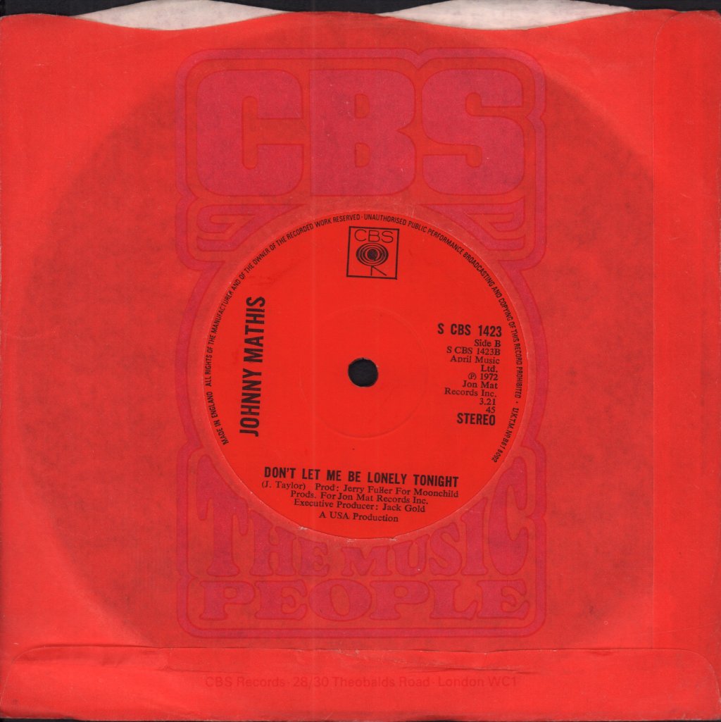 Johnny Mathis - Soul And Inspiration/Just Once In My Life - 7 Inch