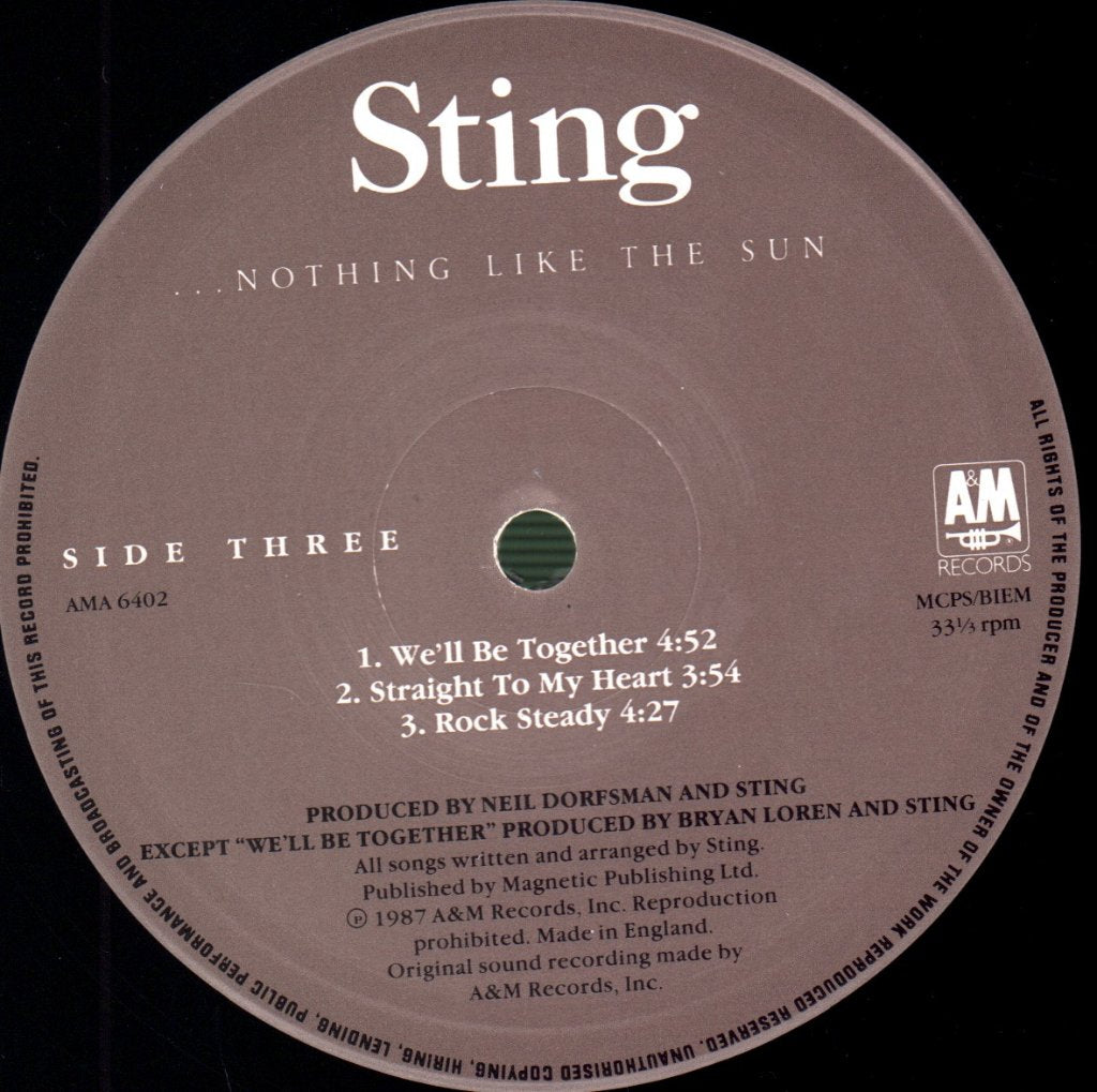 Sting - Nothing Like The Sun - Double Lp