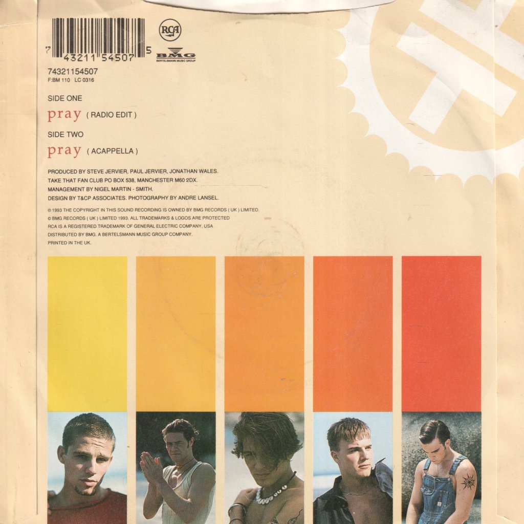 Take That (Boy Band) - Pray - 7 Inch