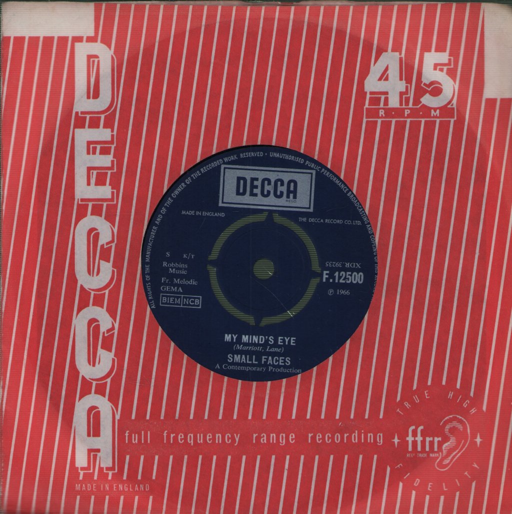 Small Faces - My Mind's Eye - 7 Inch