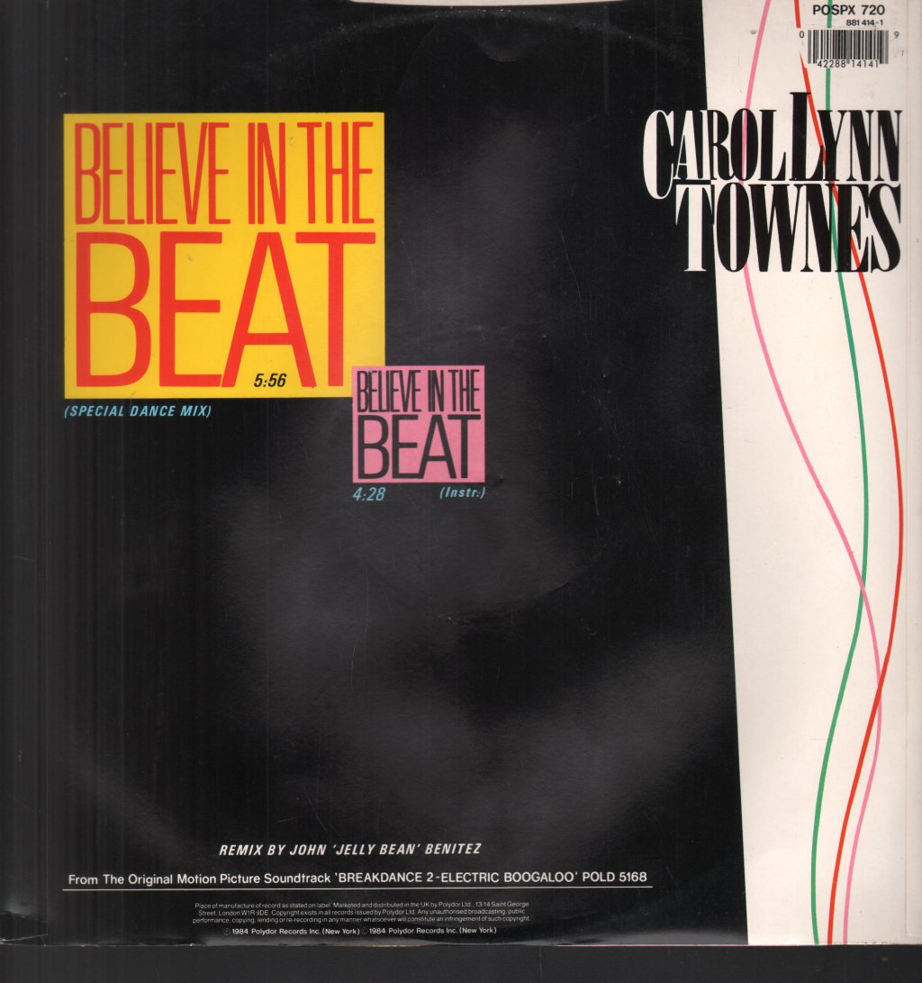 Carol Lynn Townes - Believe In The Beat - 12 Inch