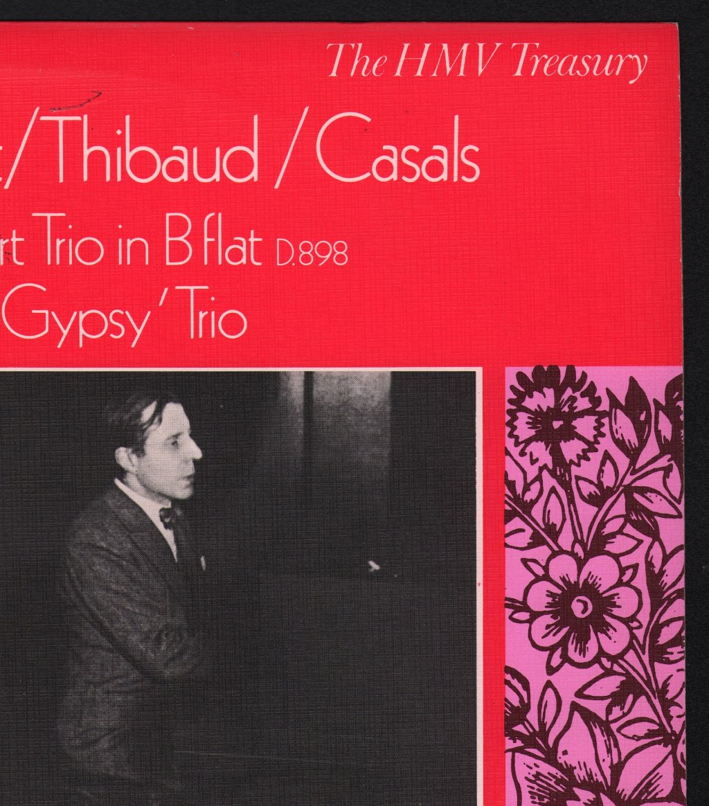 Cortot/Thibaud/Casals - Schubert Trio No 1 In B Flat - Lp