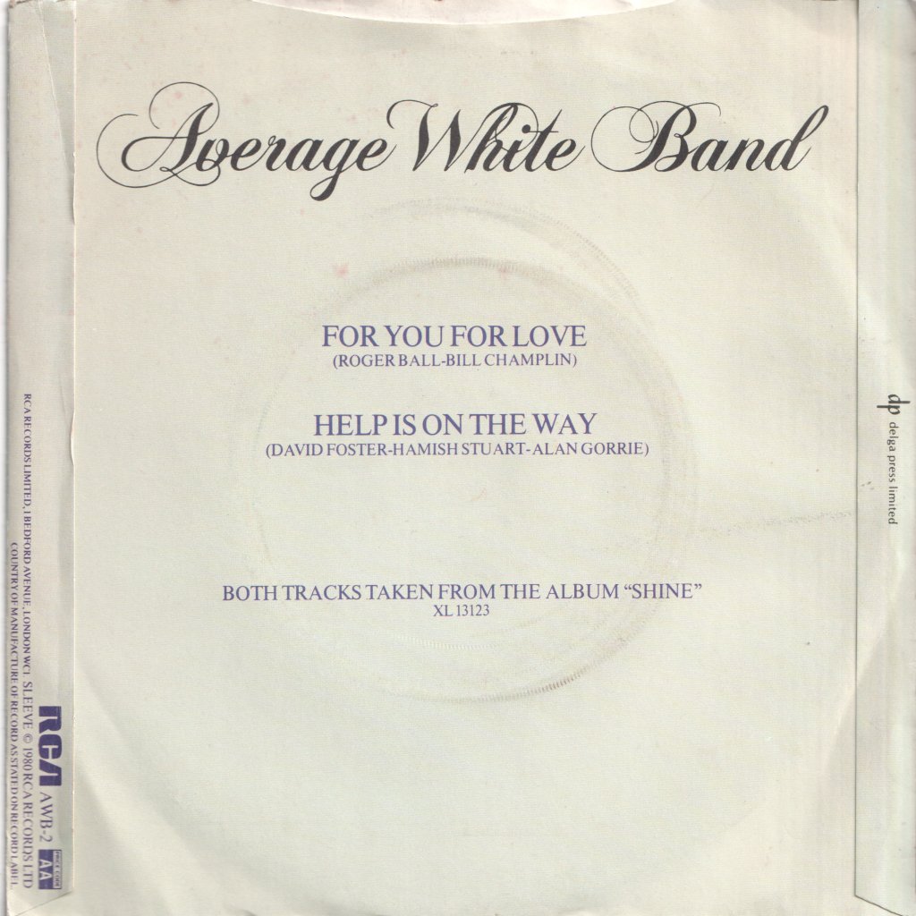 Average White Band - For You For Love - 7 Inch
