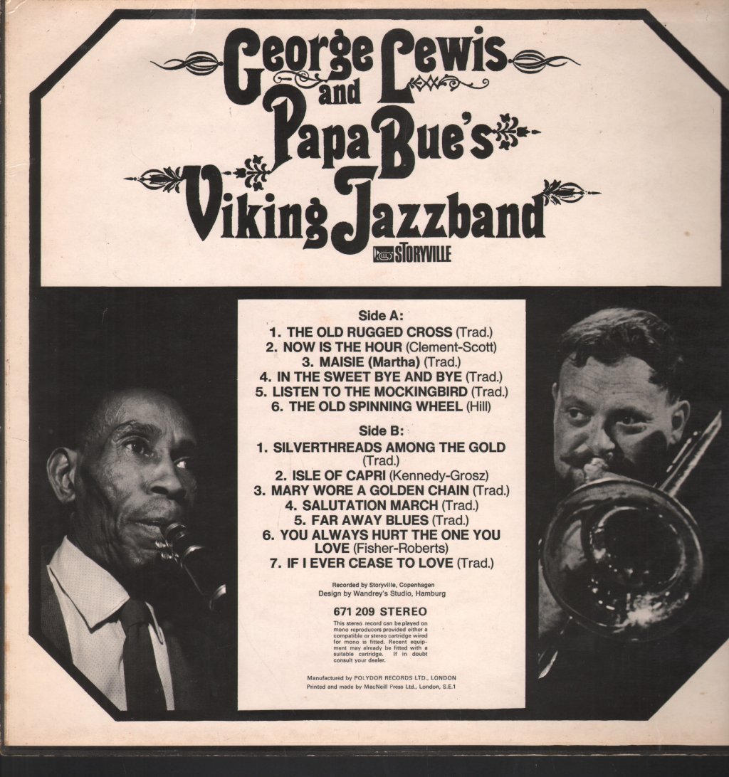 George Lewis And Papa Bue's Viking Jazzband - George Lewis And Papa Bue's Viking Jazzband - Lp